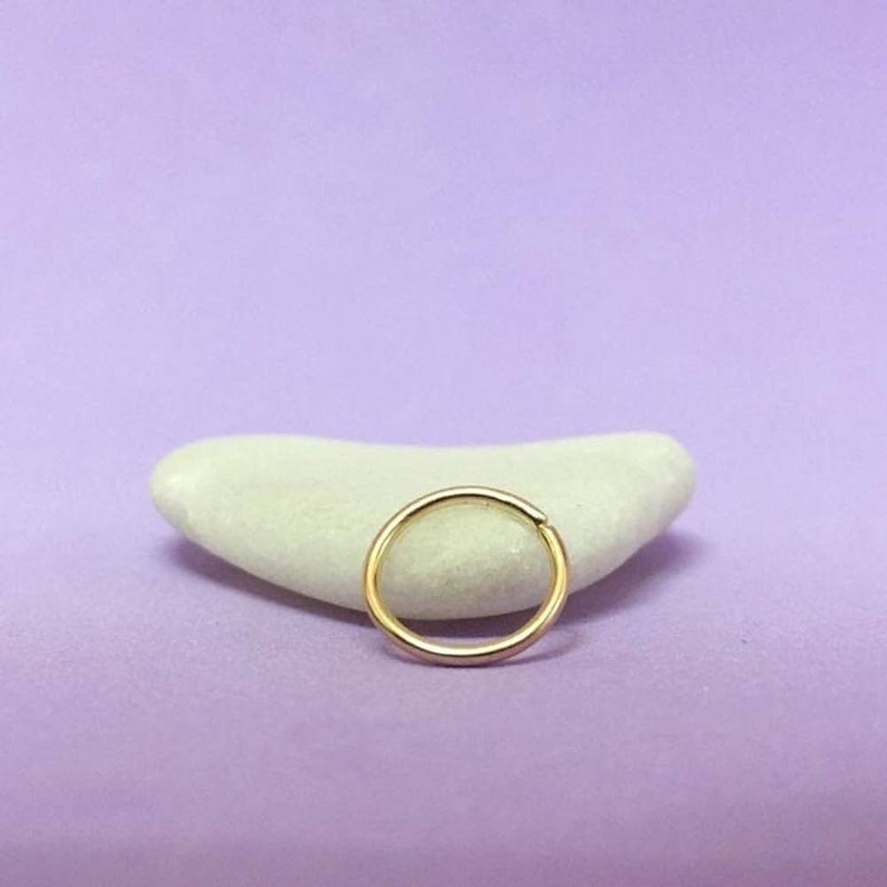 Womens 316l Gold 14mm Surgical Grade Hoop Piercing